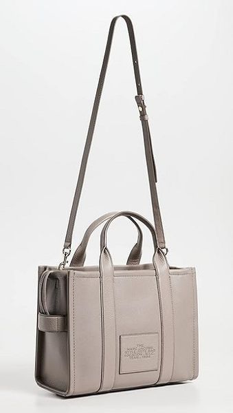 Sk&oacute;rzana torebka damska Marc Jacobs The Leather Medium Tote Bag Wolf Cement