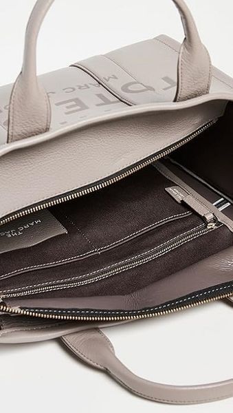 Sk&oacute;rzana torebka damska Marc Jacobs The Leather Medium Tote Bag Wolf Cement
