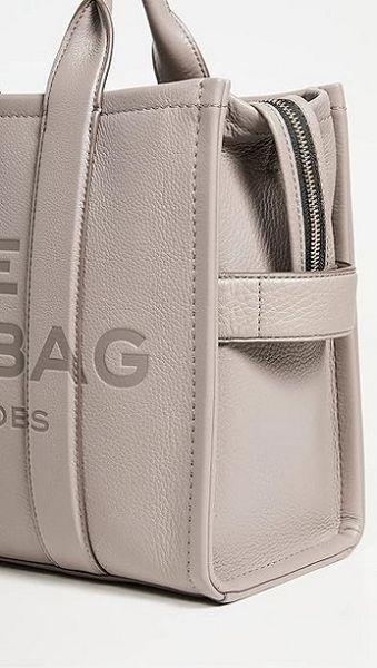 Sk&oacute;rzana torebka damska Marc Jacobs The Leather Medium Tote Bag Wolf Cement