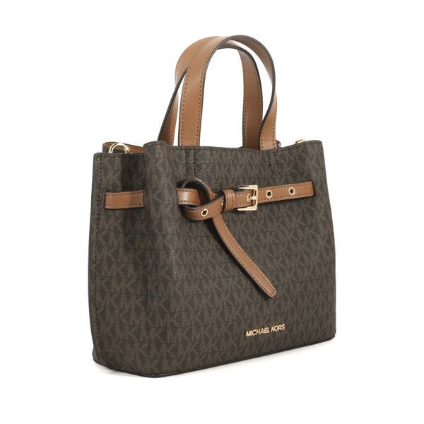 Torebka damska Michael Kors Emilia Small Logo Satchel brązowa