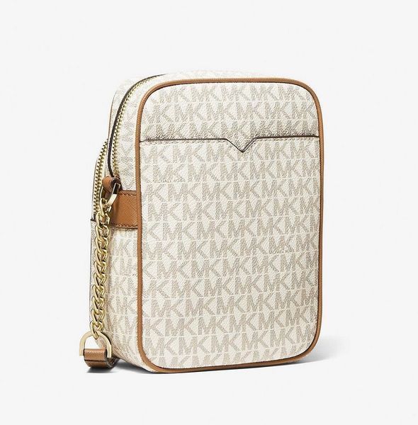 Torebka damska Michael Kors Jet Set Travel Medium Logo Crossbody Vanilla/Acorn