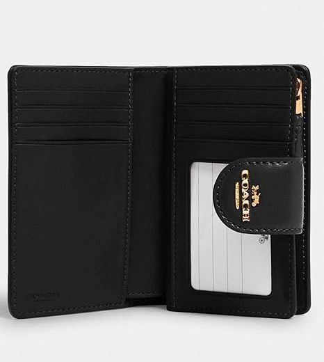 Portfel Coach Medium Corner Zip Signature Wallet Brązowo-Czarny
